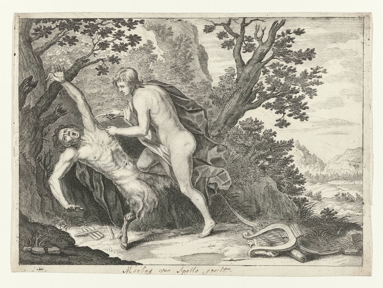 Apollo Flaying Marsyas by Crispijn van de Passe (II) (attributed to)