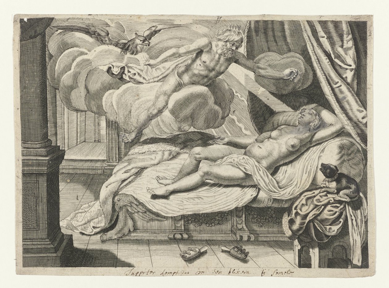Jupiter and Semele by Crispijn van de Passe (II) (attributed to)