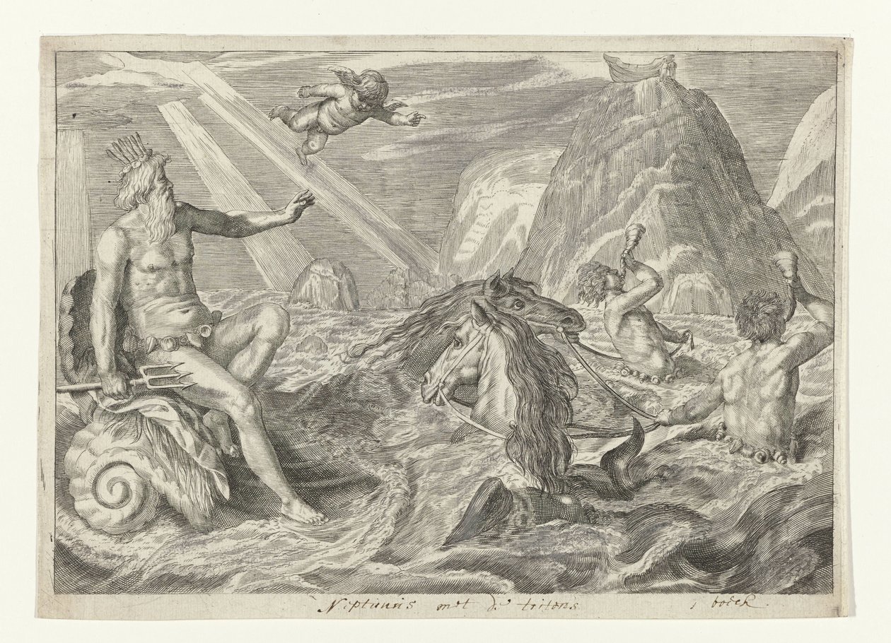Neptune with the Tritons by Crispijn van de Passe (II) (attributed to)