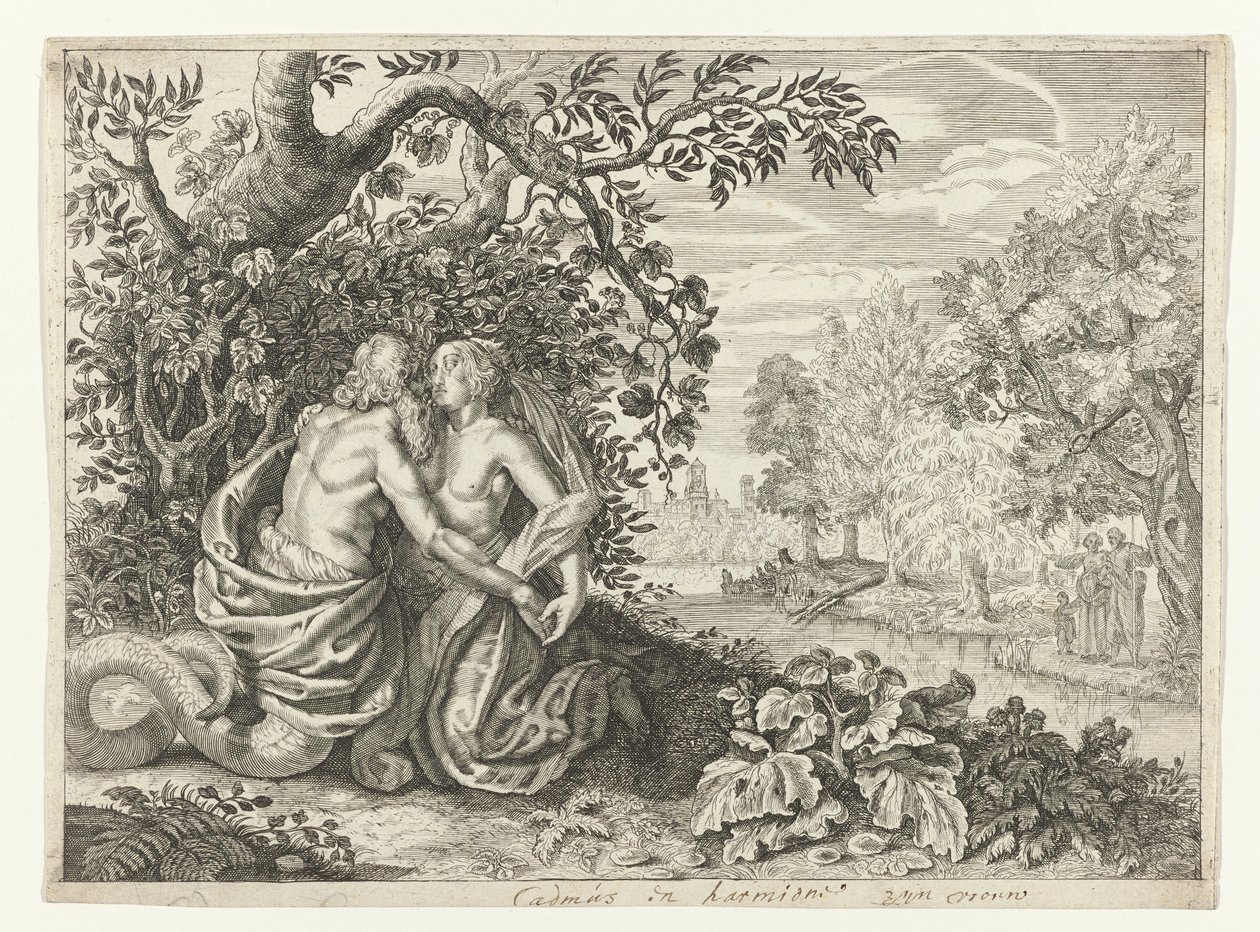 Harmonia and Cadmus (Metamorphoses of Ovid) by Crispijn van de Passe (II)