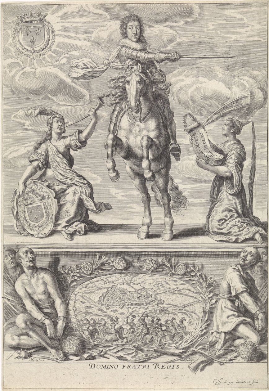 Portrait of Gaston Jean-Baptiste of Orléans on Horseback by Crispijn van de Passe (II)