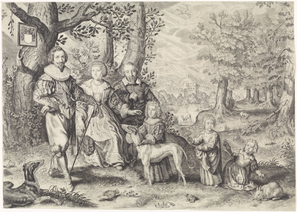 Portrait of Guy Michel Lejay and His Family by Crispijn van de Passe (II)