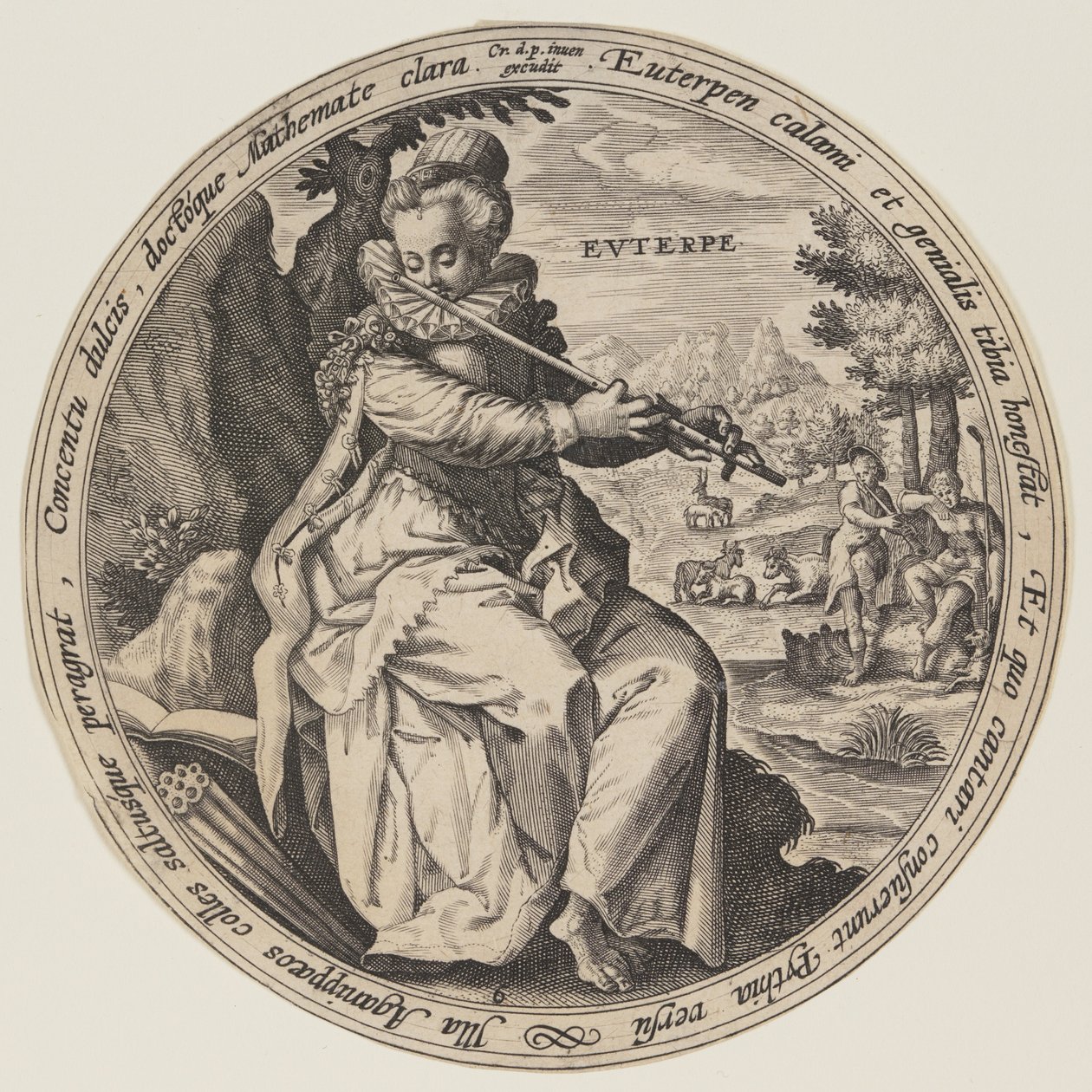 Calliope, from The Muses by Crispijn van de Passe I