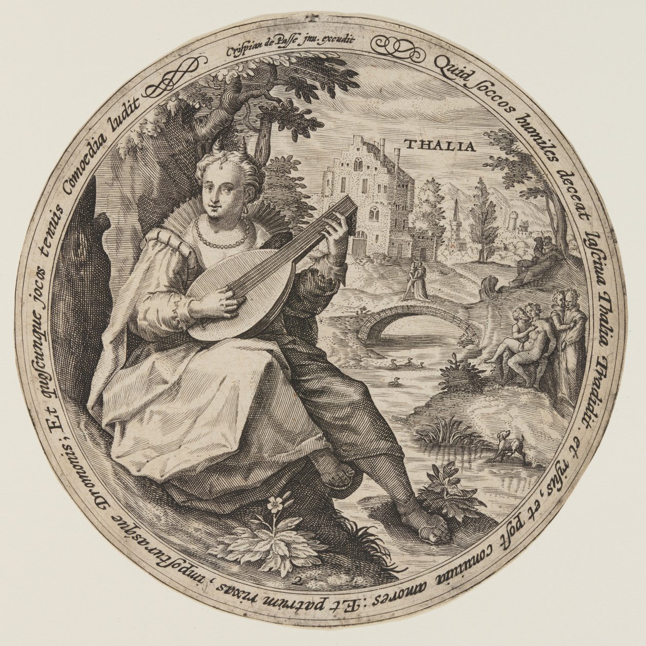 Terpsichore, from The Muses by Crispijn van de Passe I