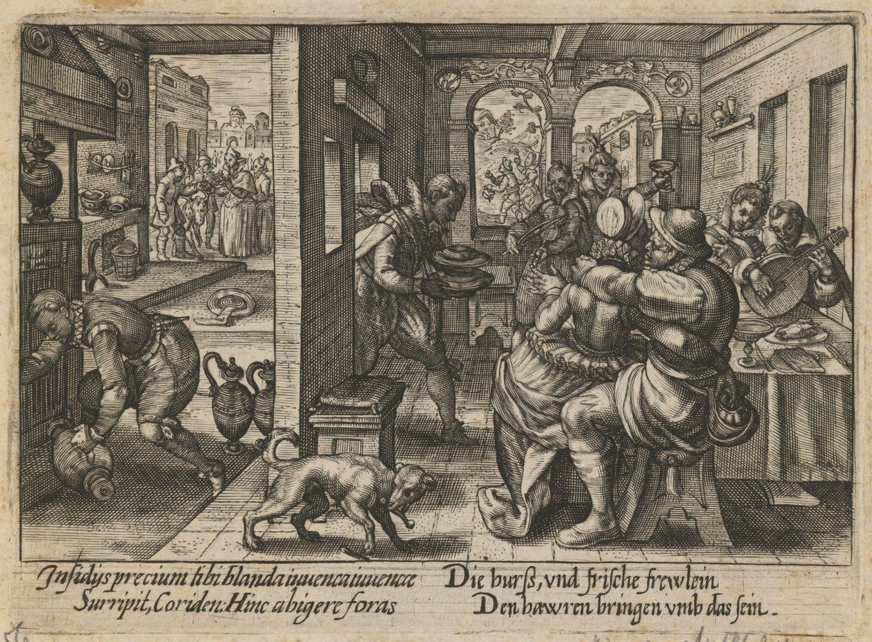 Banquet with Musicians by Crispijn van de Passe the Elder