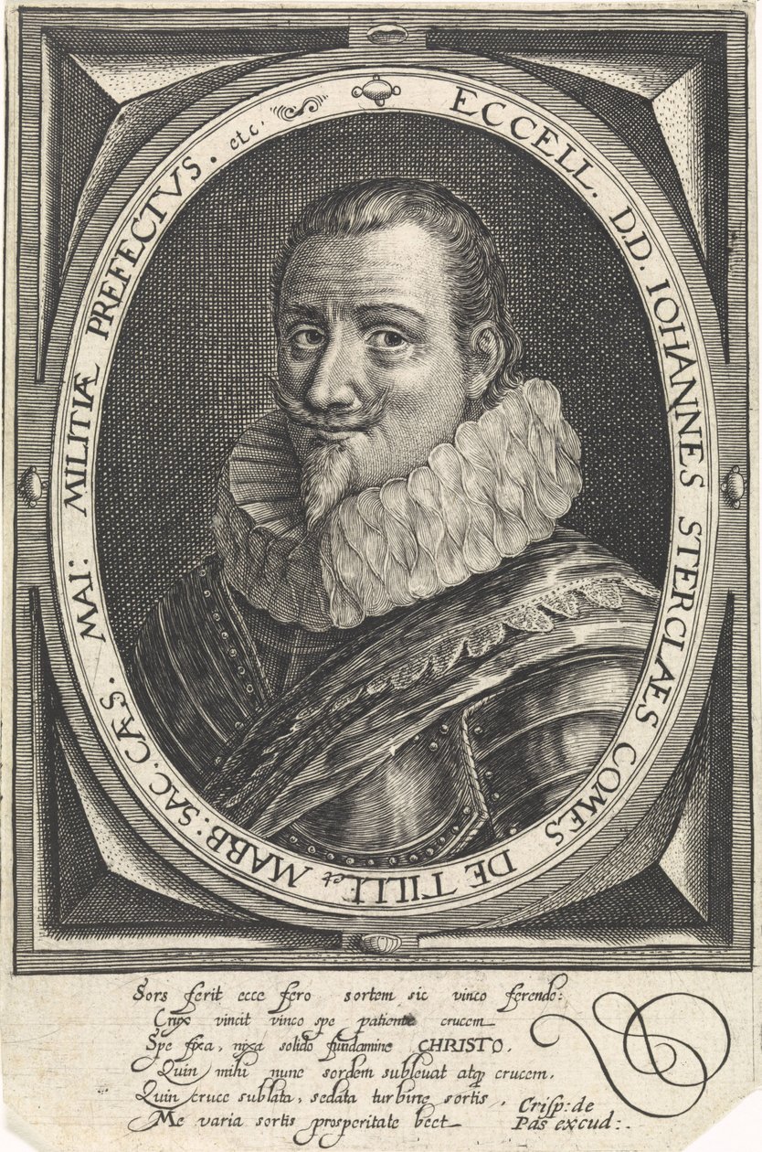 Portrait of Johann Tserclaes, Count of Tilly by Crispijn van de Passe the Elder