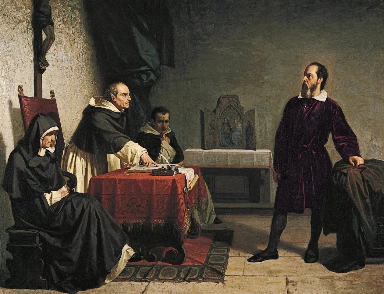 Galileo Facing the Roman Inquisition by Cristiano Banti