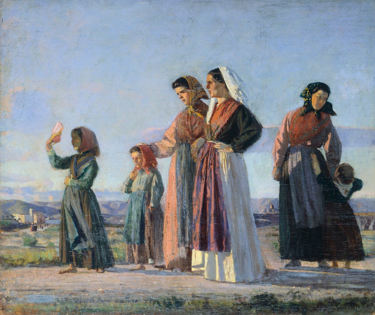 Returning from Mass by Cristiano Banti