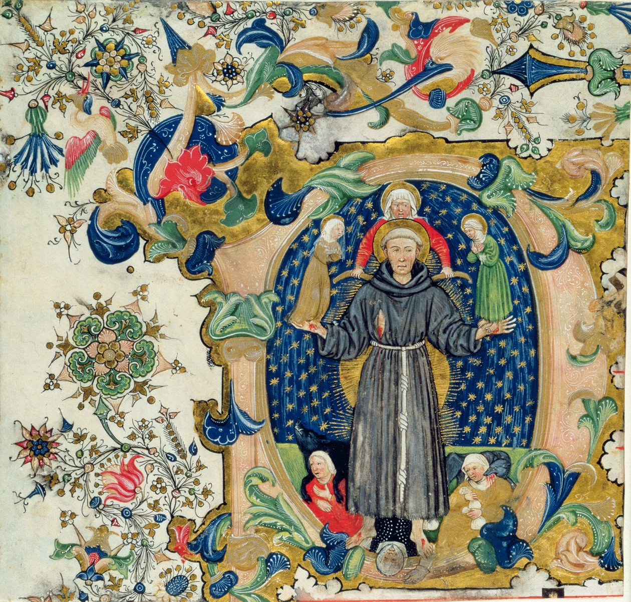 St. Francis in Glory Surrounded by Chastity, Poverty and Obedience with Lust and Avarice at His Feet by Cristoforo Cortese