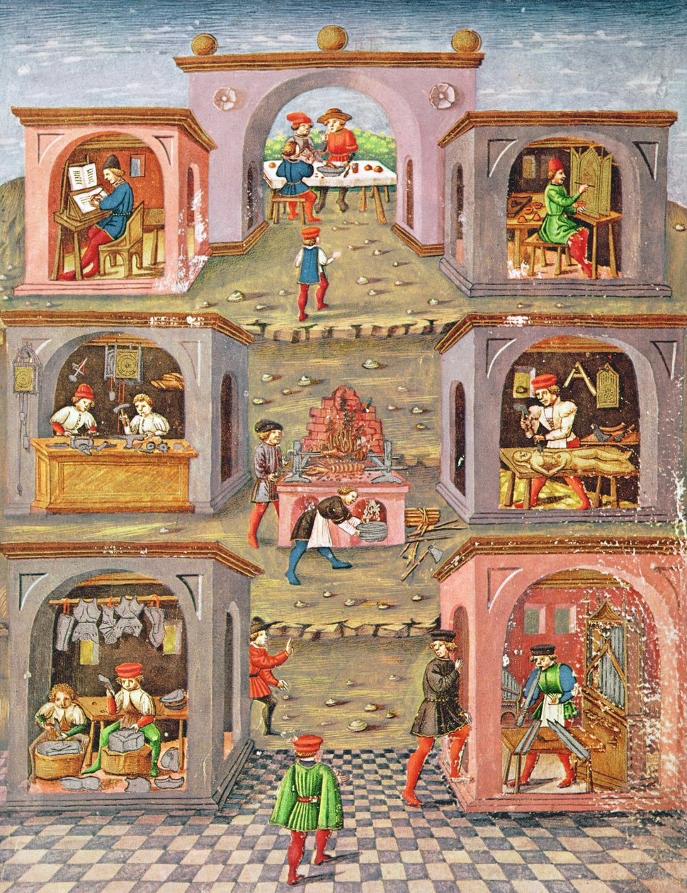 The Professions, from 'De Sphaera' by Cristoforo De Predis