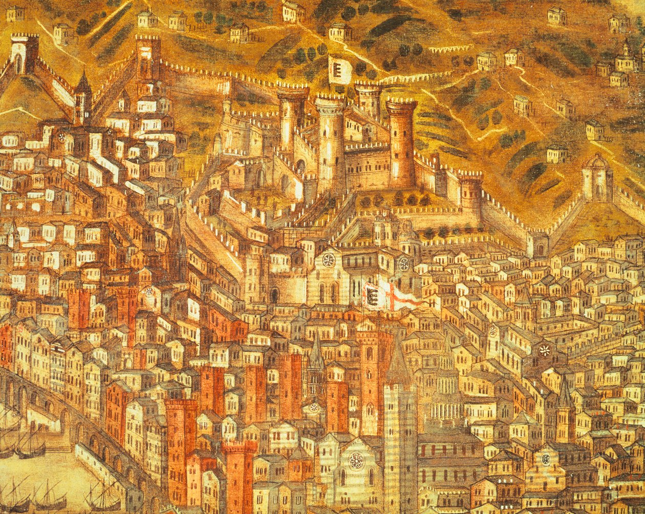 View of Genoa and its castle (detail) by Cristoforo de Grassi