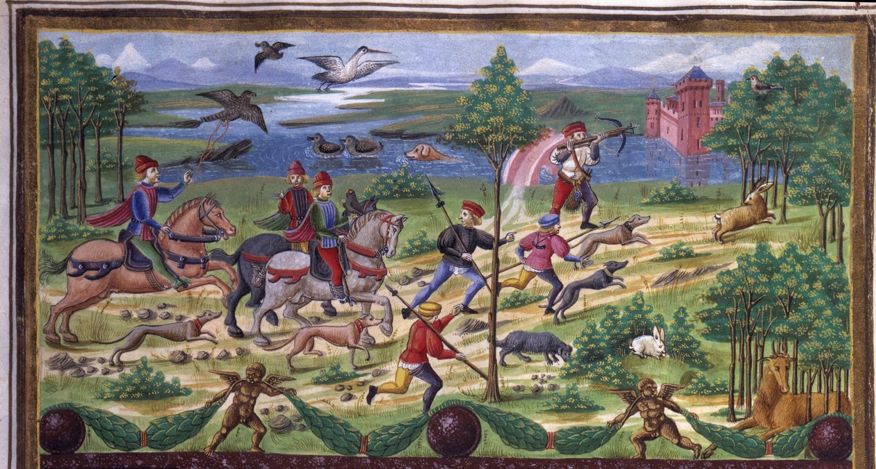 The Hunt (detail) by Cristoforo De Predis