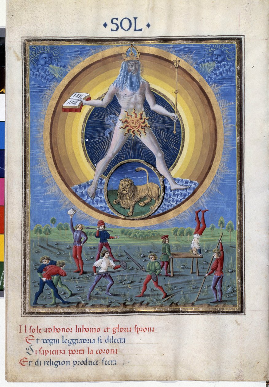 Sun with the Zodiac Sign of the Lion by Cristoforo De Predis