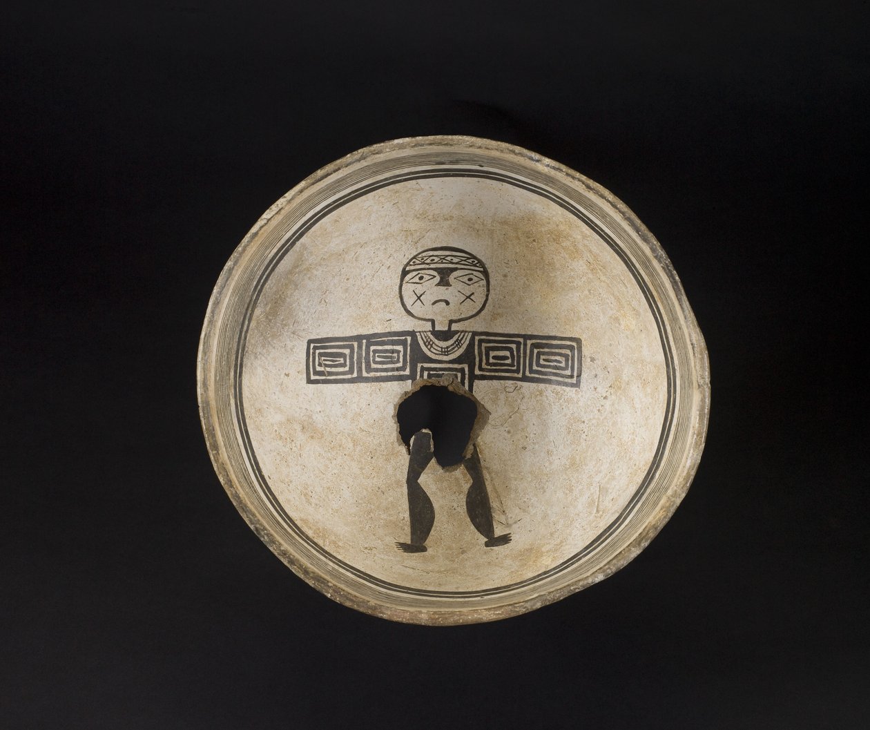 Bowl with Painted Motifs, c.1200-1300 by Culture Mimbres
