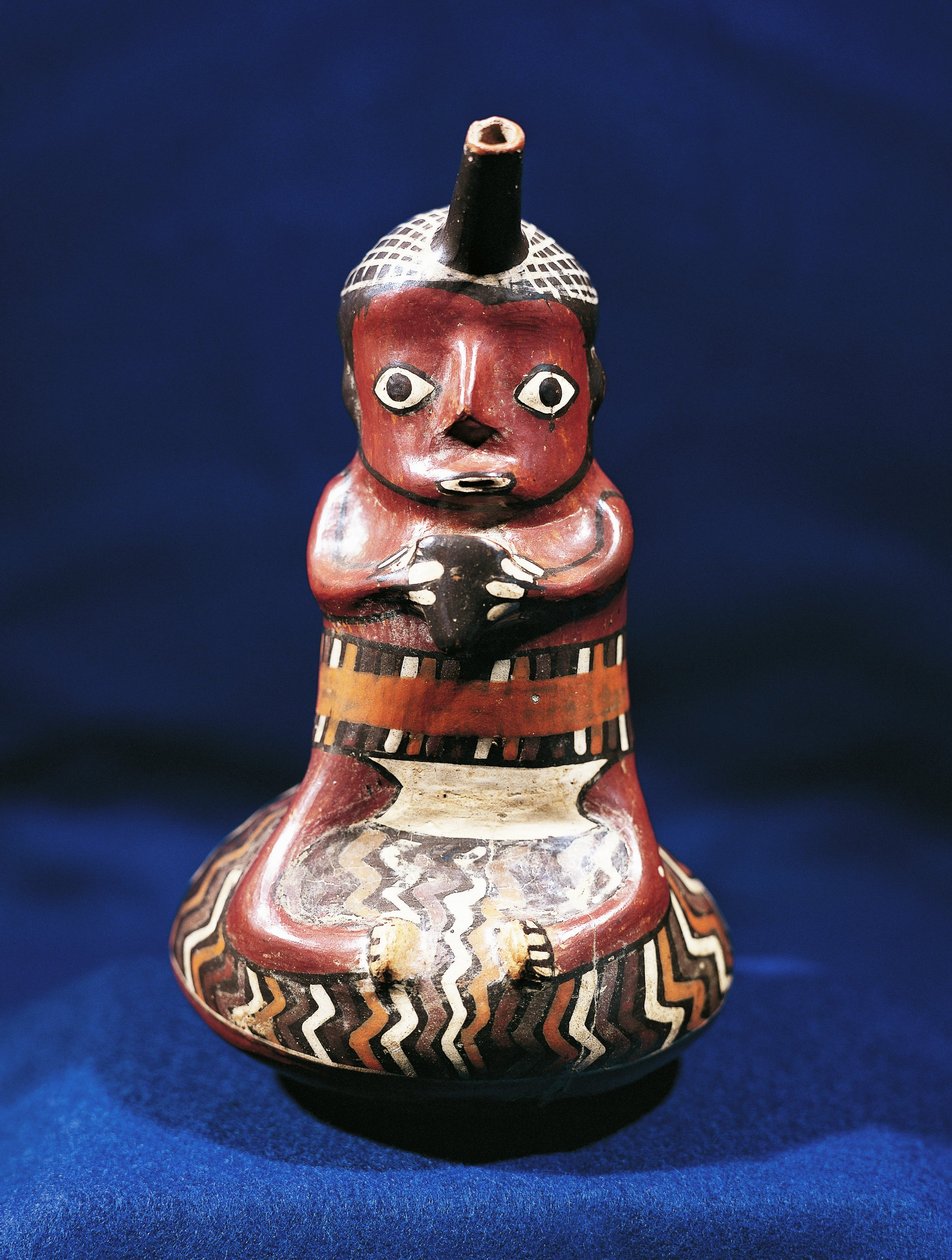 Anthropomorphic vessel of music subject, Peru by Culture Nazca
