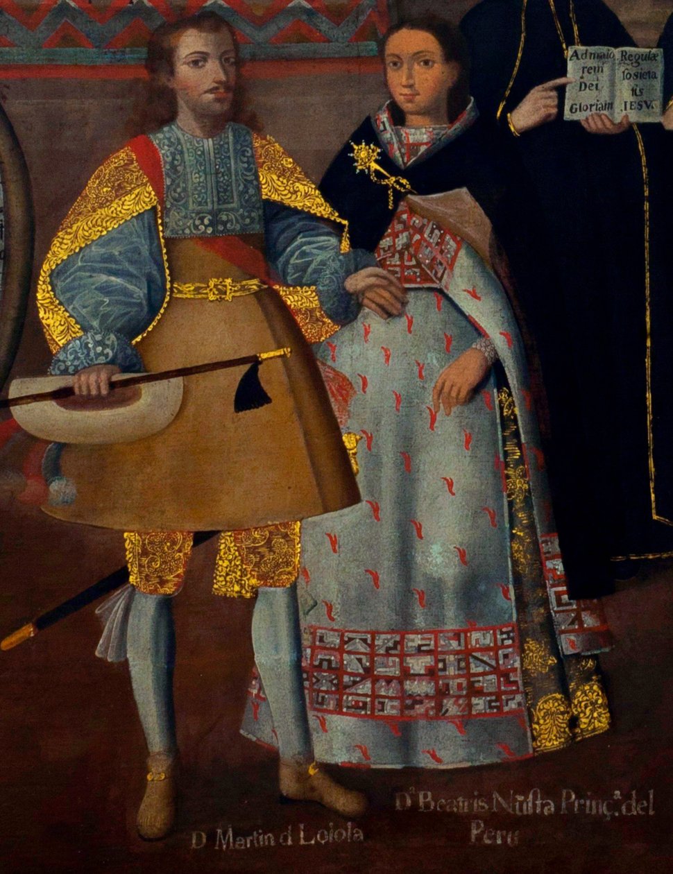 Marriage of Martín de Loyola with Doña Beatriz Ñusta, and Don Juan Borja with Lorenza Ñusta by Cuzco School
