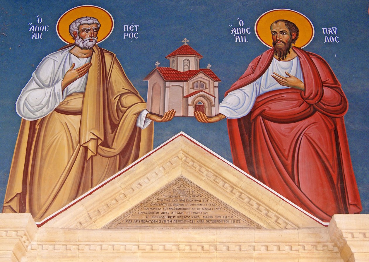 St. Peter and St. Paul Holding Kykkos Monastery, Cyprus by Cypriot