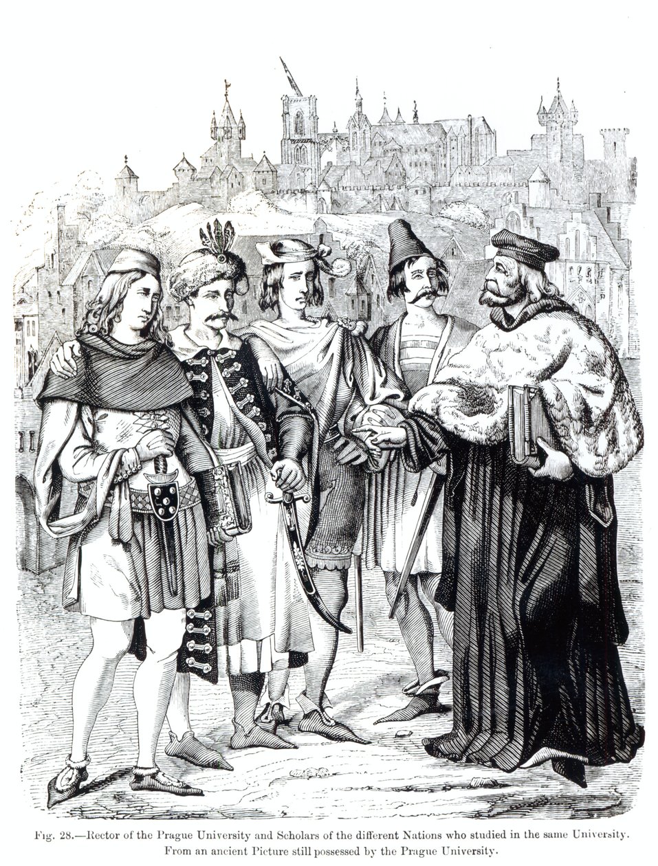 Rector of the Prague University and Scholars of the different Nations who studied in the same University by Czech School