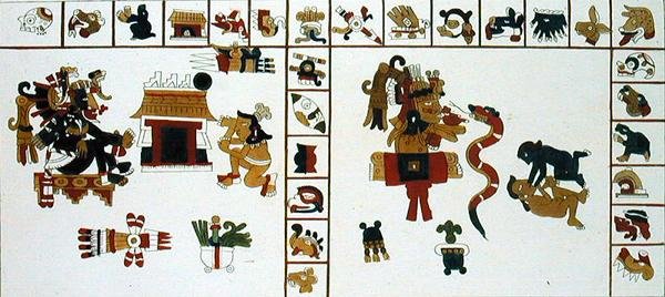 Hieroglyphic Manuscript Depicting the God Chuacohuati by D.K. (after) Bonatti