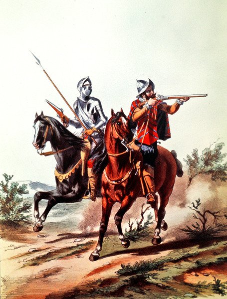 French Cavalry Armed with Wheel-Lock Pistols by D. de (after) Noirmort