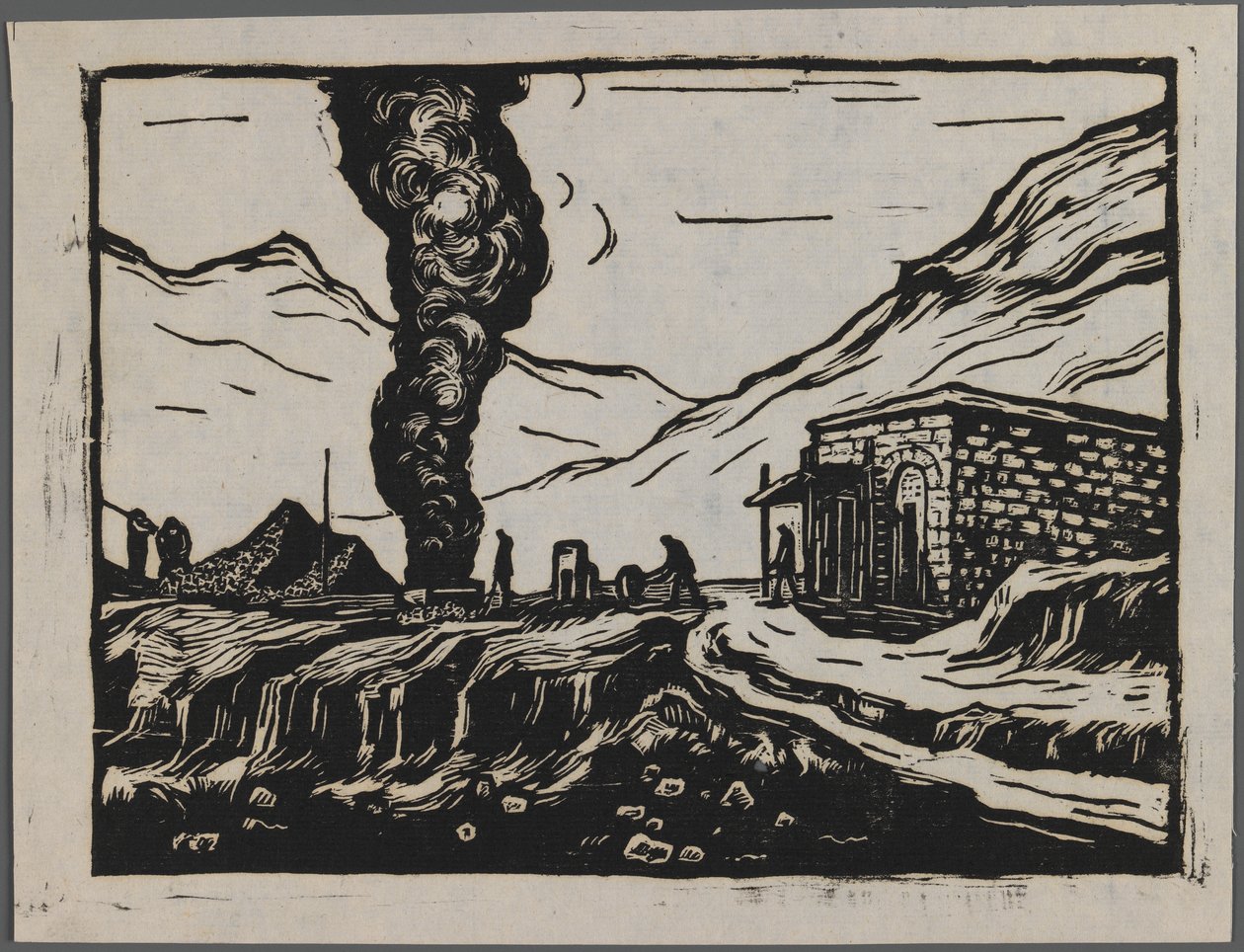 Steel refinery, c.1945 by Dah Ma