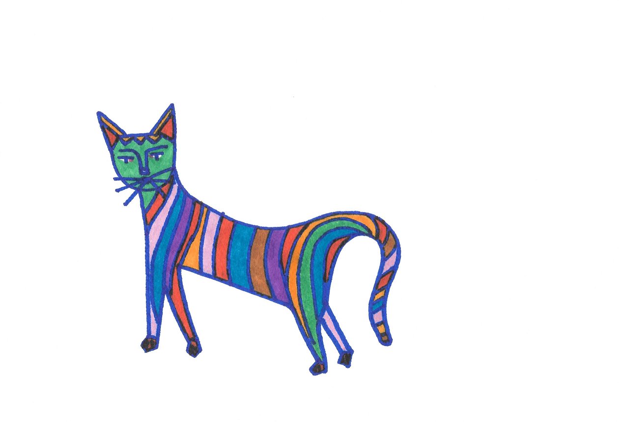 Rainbow Cat by Daisy de Villeneuve