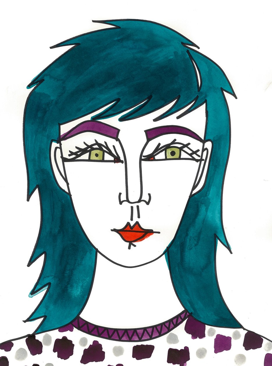 Shaggy Green Hair, 2024 by Daisy de Villeneuve