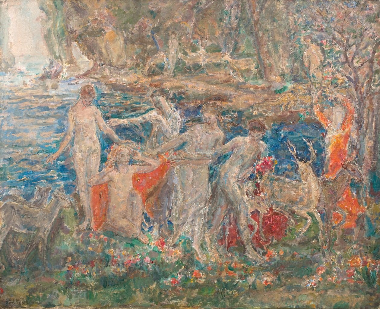 Decoration for Spring: The Waking Earth, exh. 1924 by Dame Ethel Walker