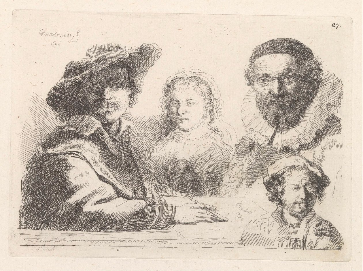 Self-portrait with Saskia by Damiano Pernati