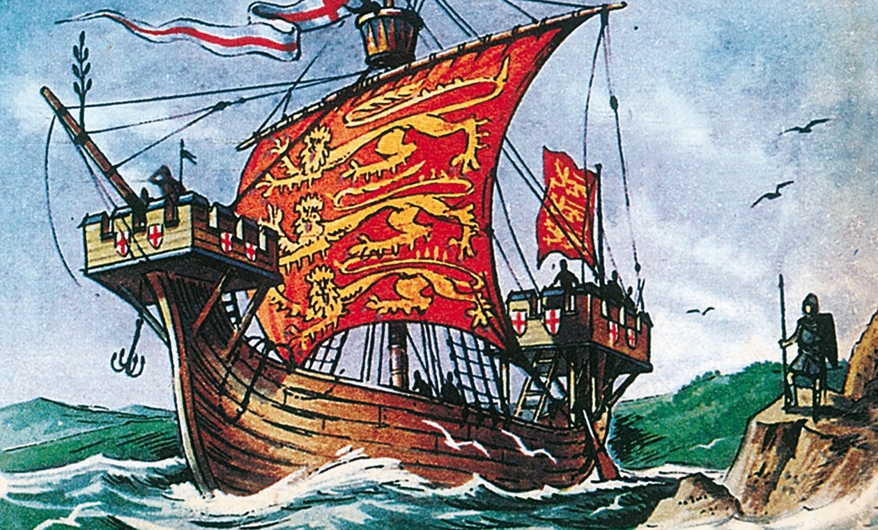 English sailing vessel of the 13th century by Dan Escott