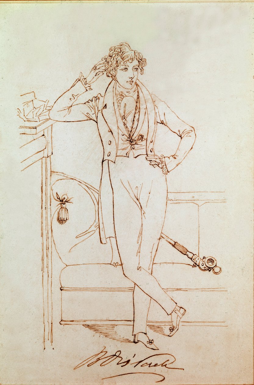 Portrait of Benjamin Disraeli, British Politician and Founder of the Conservative Party by Daniel Maclise