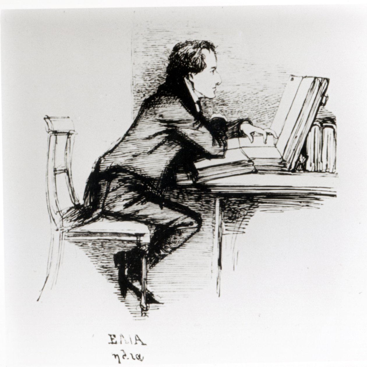 Portrait of Charles Lamb (1775-1834) by Daniel Maclise