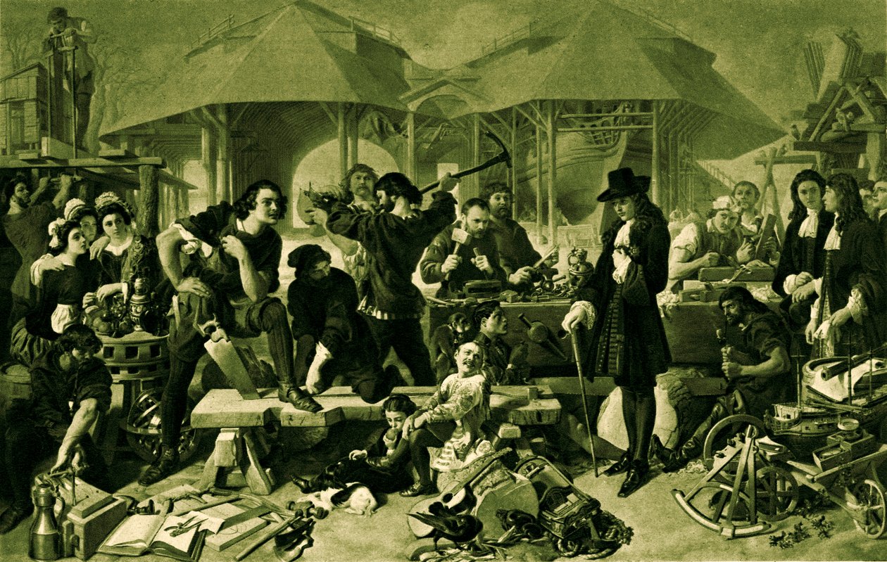 Peter the Great at Deptford Dockyard by Daniel 1806 70 Maclise
