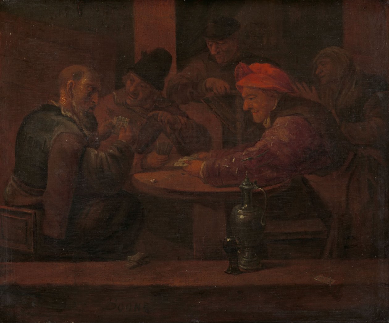 Men Playing Cards in a Tavern, c.1660-1680 by Daniel Boone