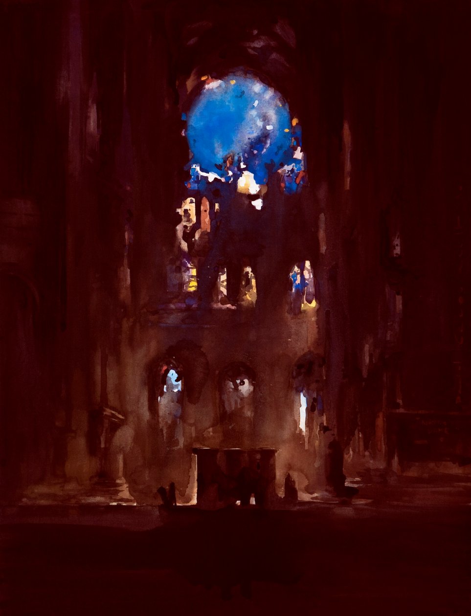 Interior of Notre-Dame by Daniel Cacouault