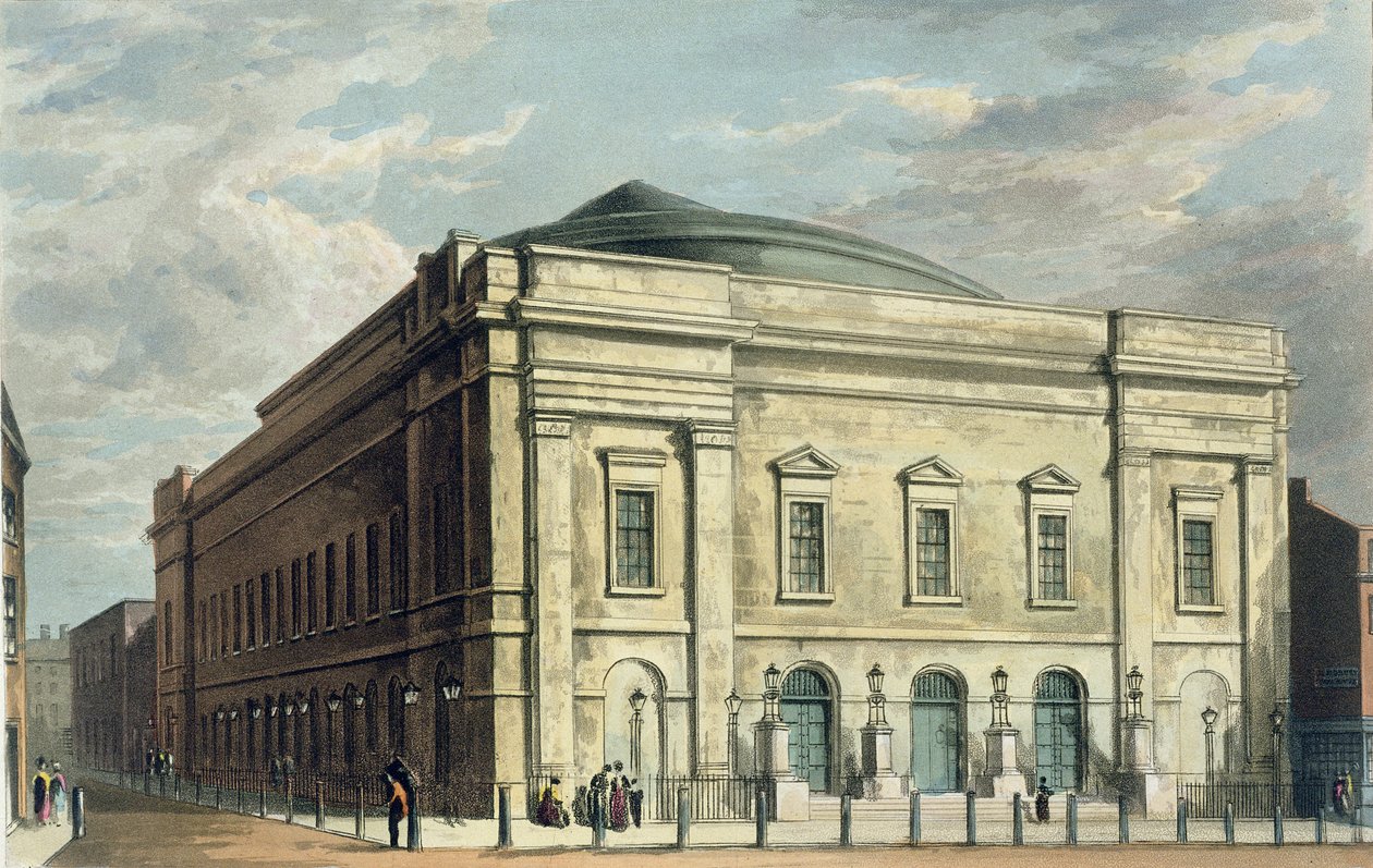 Theatre Royal, Drury Lane, in London, designed by Benjamin Wyatt by Daniel Havell