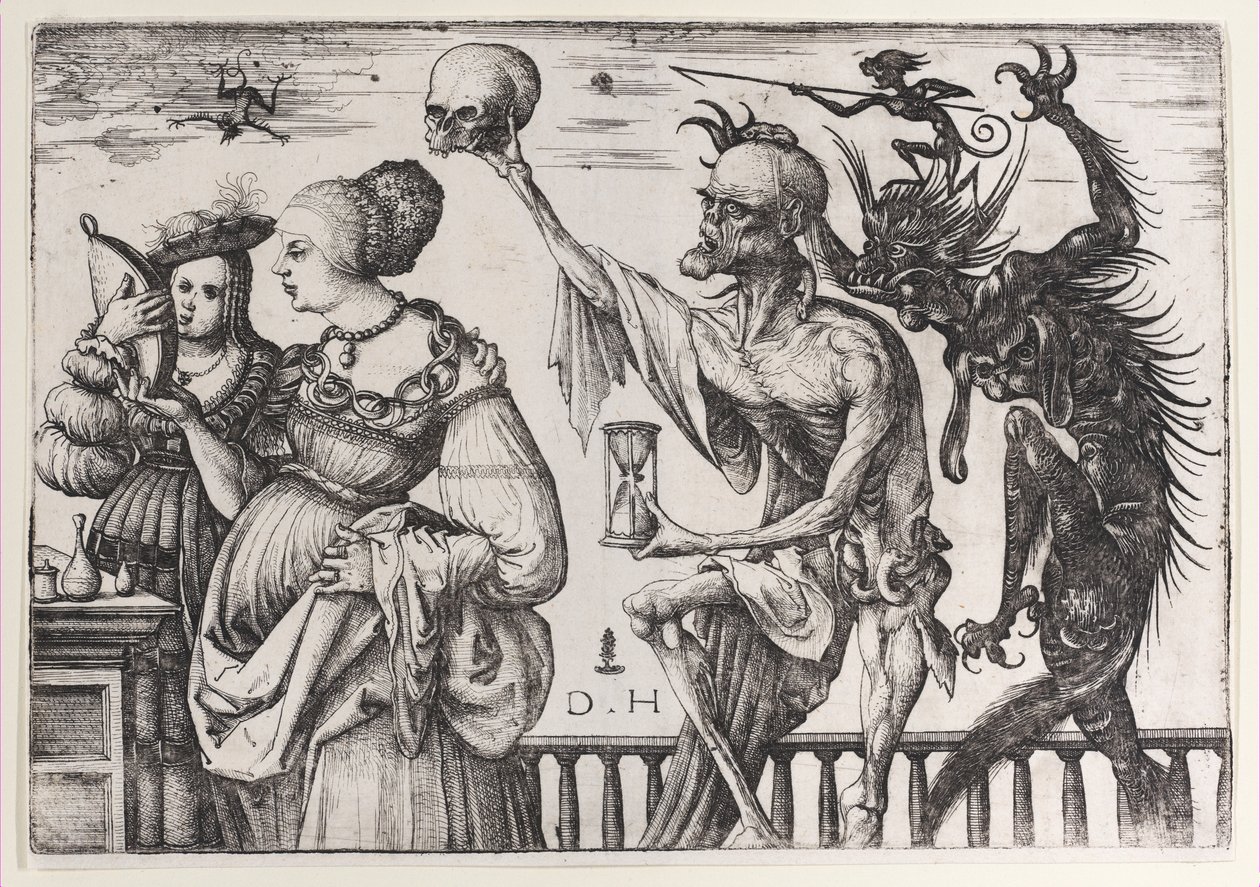 Death and the Devil Surprising Two Women by Daniel Hopfer
