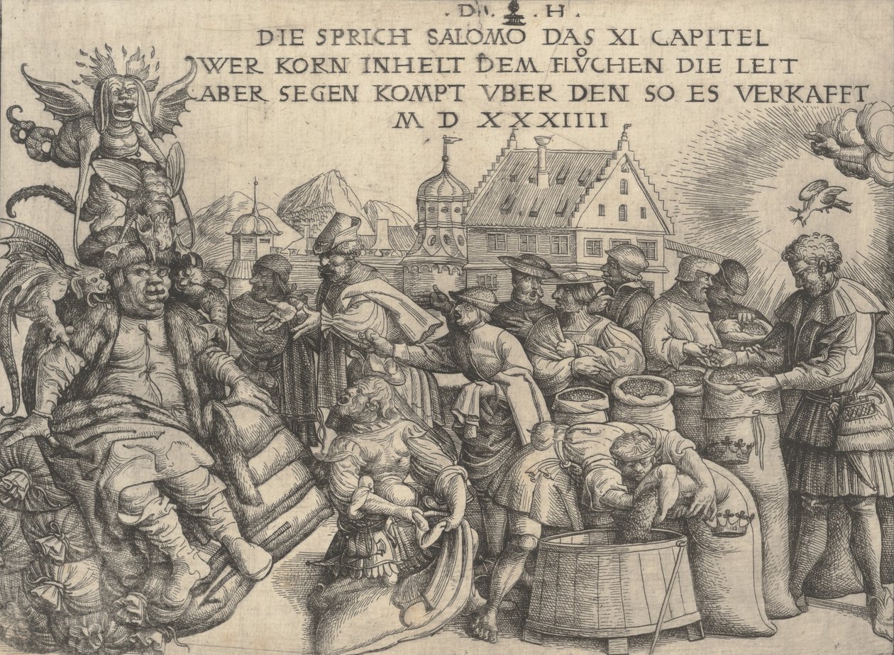 Illustration to Proverbs 11: 26 by Daniel Hopfer