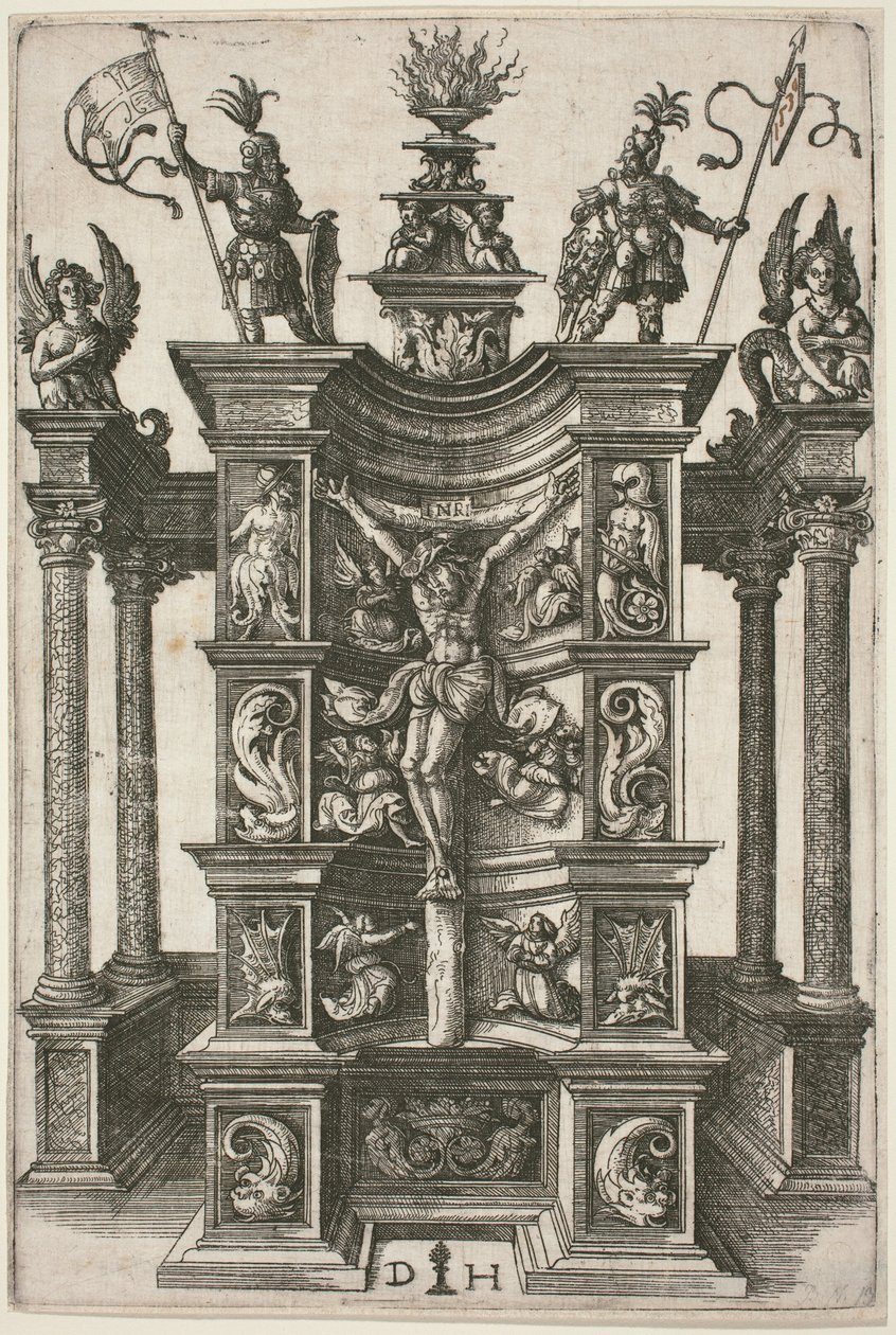The Crucified Christ in a Decorated Niche by Daniel Hopfer