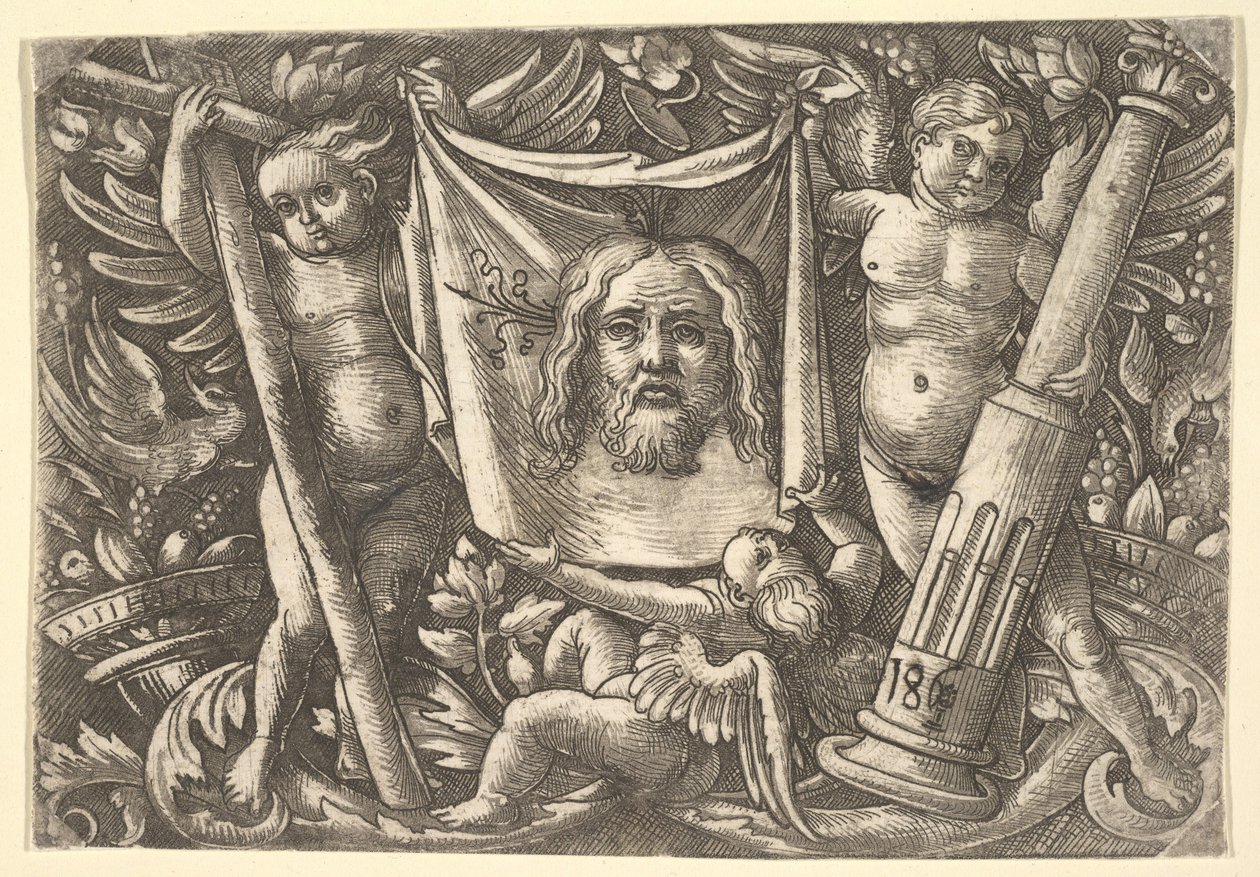 The Sudarium Held by Two Angels by Daniel Hopfer