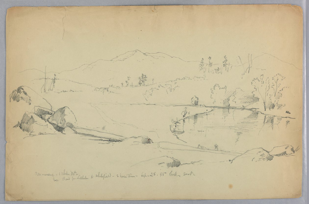 Ammonoosuc River and White Mountains, N.H. by Daniel Huntington