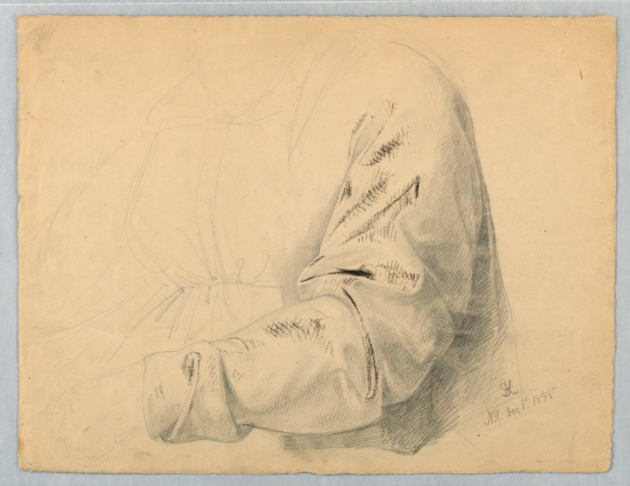 Drapery Study of Sleeve by Daniel Huntington