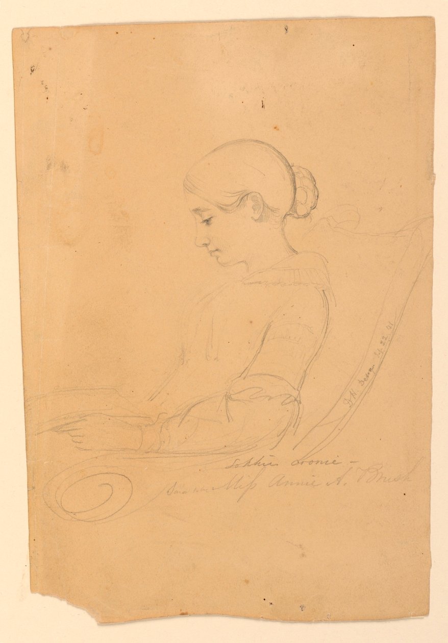 Annie A Brush, Seated in, September 22, 1841 by Daniel Huntington