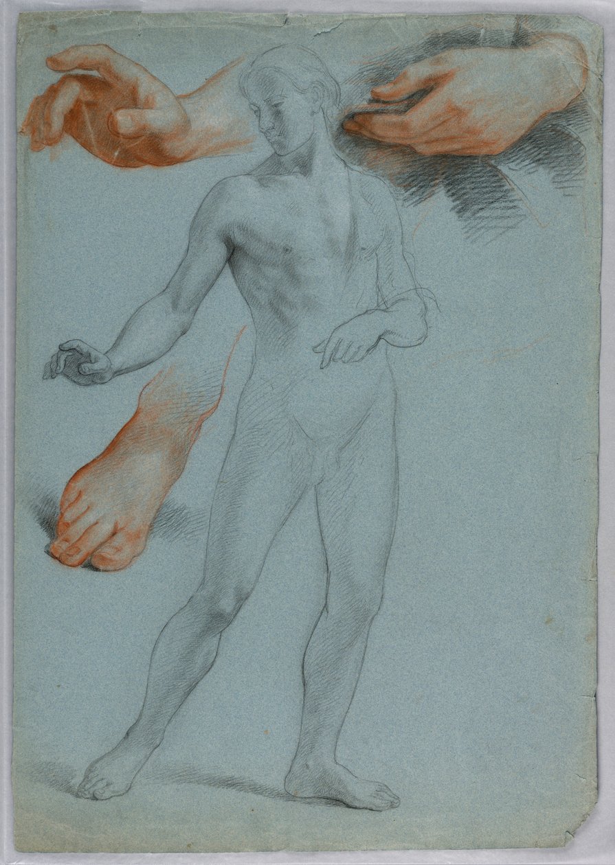 Male Nude Standing, September 1858 by Daniel Huntington