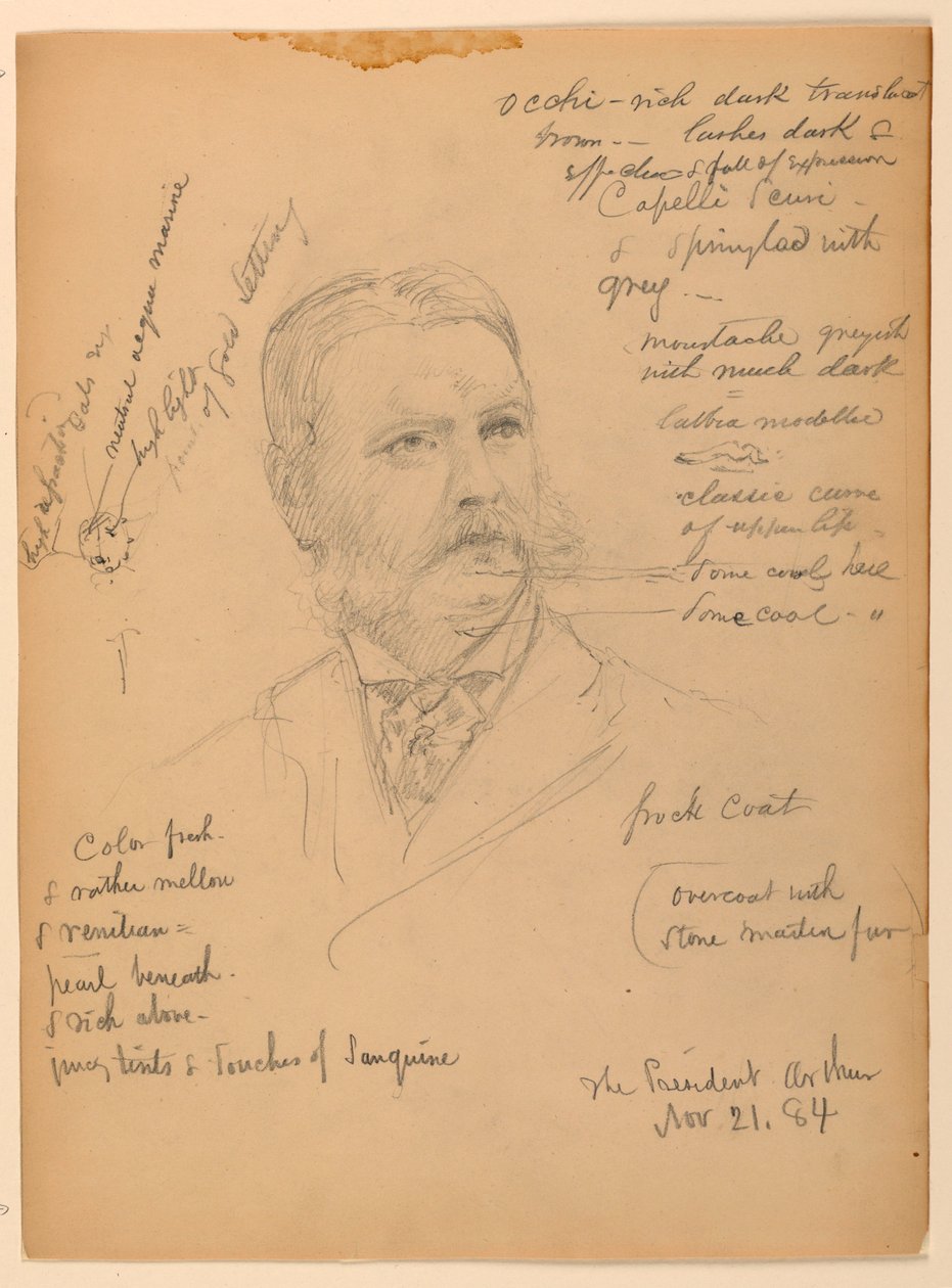 President Chester Alan Arthur, November 21, 1884 by Daniel Huntington