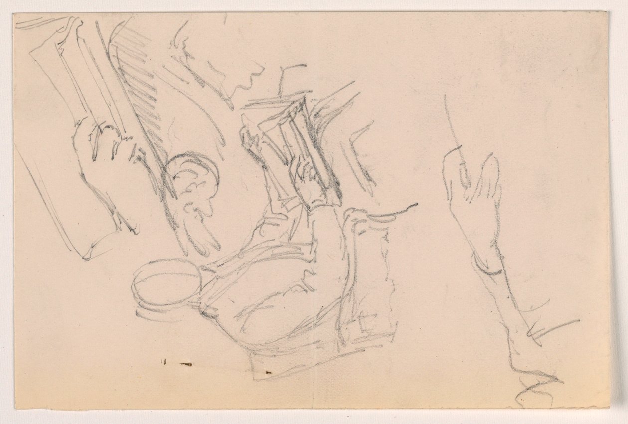 Robert L. Stuart, Seated, First Portrait, for the Presbyterian Hospital; Separate Arm Studies, 1881 by Daniel Huntington