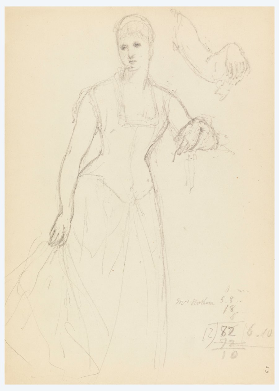 Sketch for a Portrait of Bella Worsham, 1878 by Daniel Huntington