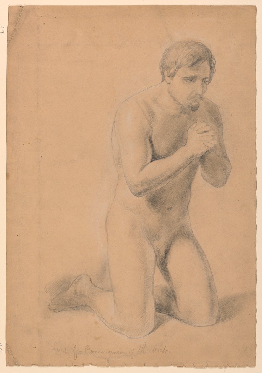 Nude Male Figure, Study for 