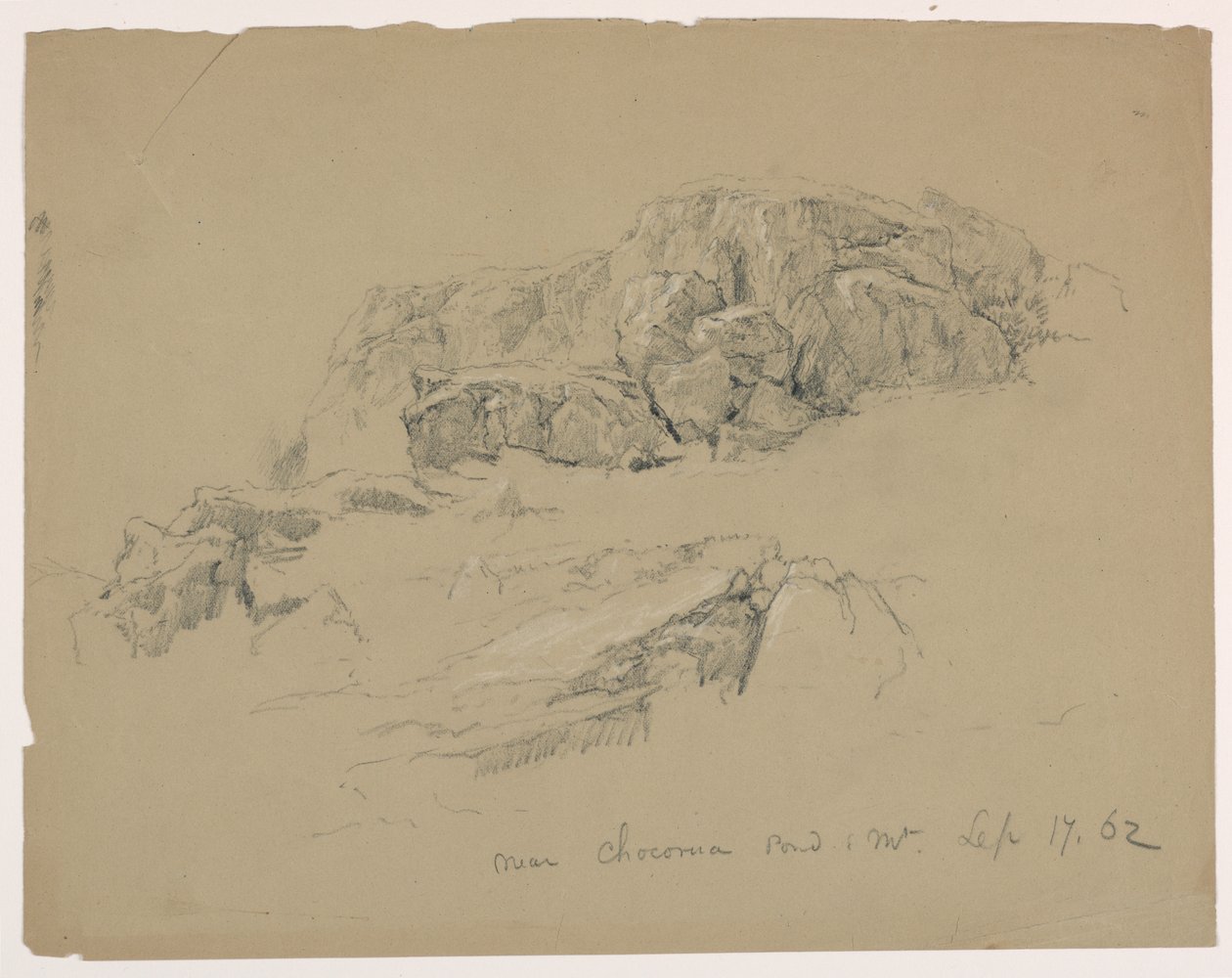 Rock Ledge near Chocorua Pond and Mountain by Daniel Huntington
