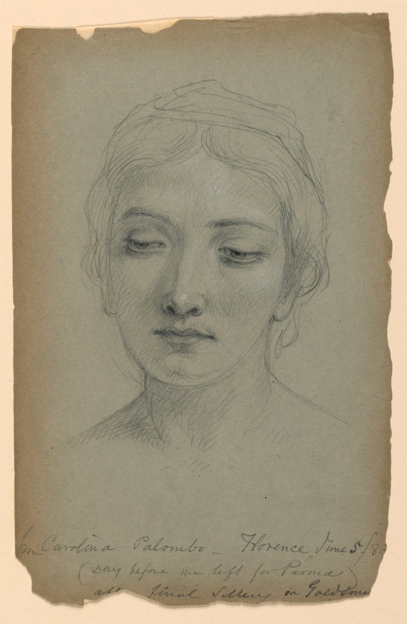 Sketch of Carolina Palombo, Study for "The Goldsmith